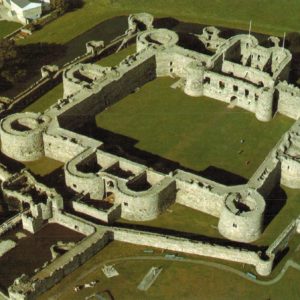 Beaumaris Castle Aerial View Postcard by Cadw 1996