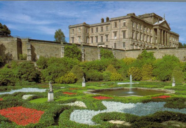 Lyme Park Dutch Garden View Cheshire Postcard