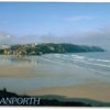 Perranporth Cornwall Beach Postcard by Bob Croxford