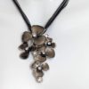 Jewel City Floral Statement Necklace – Gunmetal Flower Cluster
