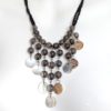 Vintage Shell & Bead Fringe Necklace – Mother of Pearl Accents