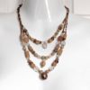 Vintage Layered Wood & Acrylic Tribal-Style Necklace