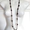 Vintage Hawaiian Kukui Nut Lei Necklace – Deep Brown Polished Finish