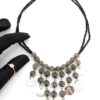 Vintage Shell & Bead Fringe Necklace – Mother of Pearl Accents
