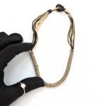 Vintage Black & Cream Tribal Cord Necklace
