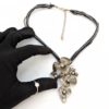 Jewel City Floral Statement Necklace – Gunmetal Flower Cluster