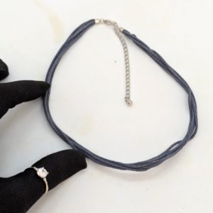 Vintage Faded Blue Multi-Strand Cord Choker