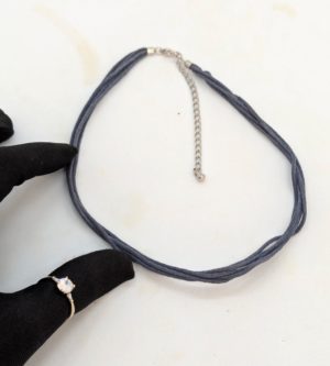 Vintage Faded Blue Multi-Strand Cord Choker