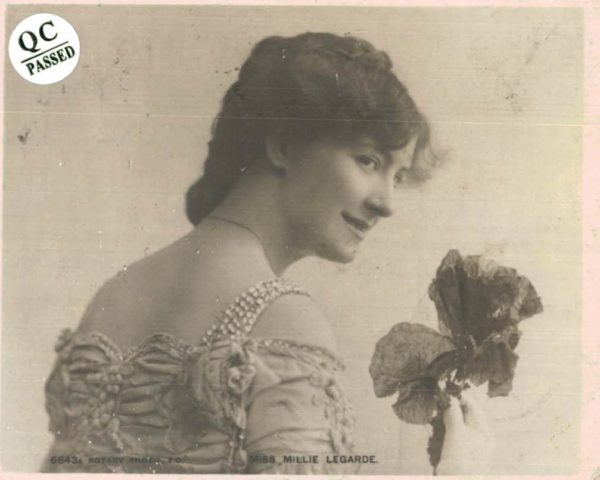 Edwardian Midget Postcard – Miss Millie Legarde, 1904