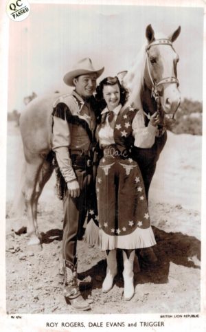 Roy Rogers & Dale Evans Postcard – Picturegoer W596