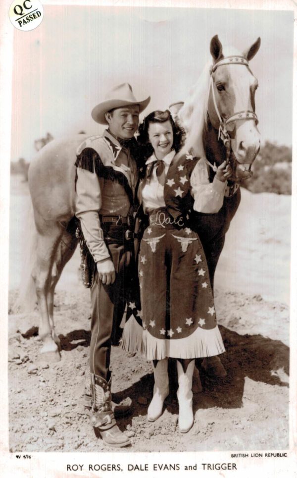 Roy Rogers & Dale Evans Postcard – Picturegoer W596