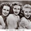 Lane Sisters Postcard – Lola, Rosemary & Priscilla, Warner Bros