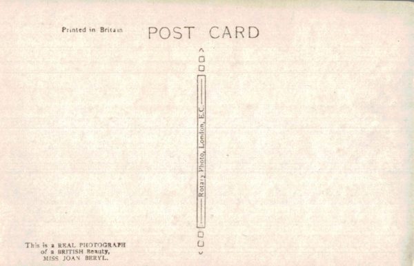 Miss Joan Beryl Postcard – Rotary Photo A.1105-5, British RP