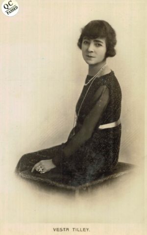 Vesta Tilley Postcard Philco Series Seated Portrait