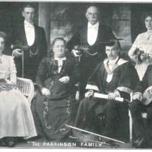 Vintage Musical Portrait Postcard – The Parkinson Family