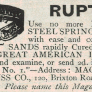 1936 Dr Pierce Rupture Truss Ad – The Sphere London