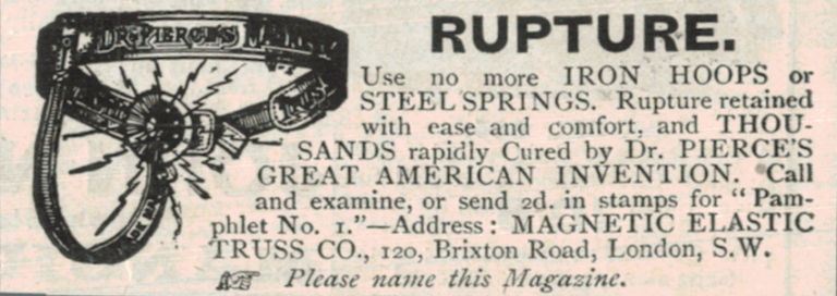 1936 Dr Pierce Rupture Truss Ad – The Sphere London