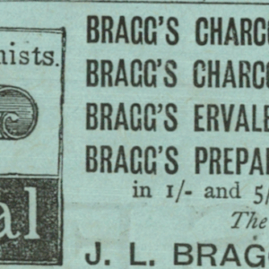 Bragg’s Vegetable Charcoal Ad – London Chemist Remedy