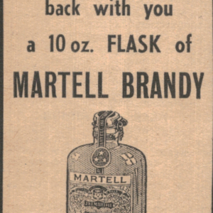 Vintage Martell Brandy Flask Ad – J.&F. Martell Cognac