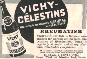 1936 Vichy-Célestins Mineral Water Ad – The Sphere