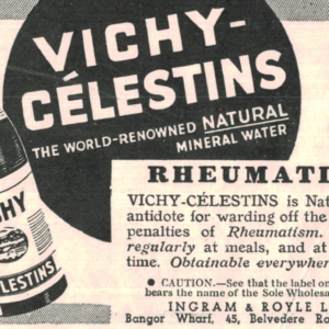 1936 Vichy-Célestins Mineral Water Ad – The Sphere