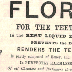 Floriline Dentifrice Advert 1900 Illustrated London News