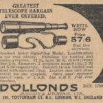 Vintage Telescope Advert – Dollonds Army Signalling Model, London