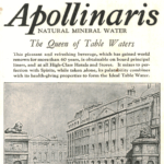 1936 Apollinaris Mineral Water Advert – The Sphere, London