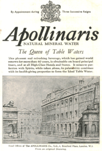 1936 Apollinaris Mineral Water Advert – The Sphere, London