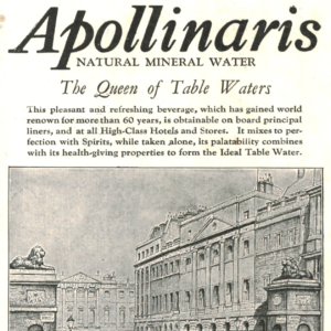 1936 Apollinaris Mineral Water Advert – The Sphere, London
