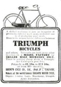Triumph Bicycles Advertisement – 1910 Coventry Factory Build