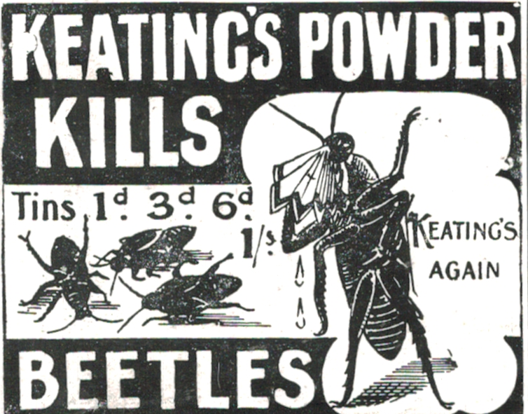 Keating’s Powder Beetle Killer Ad – 1910 Illustrated Insecticide