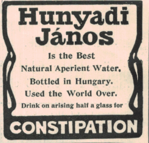 Hunyadi János Aperient Water Ad, Vintage Hungary Export