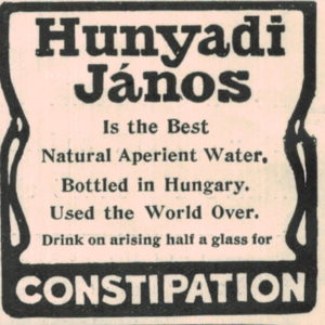 Hunyadi János Aperient Water Ad, Vintage Hungary Export