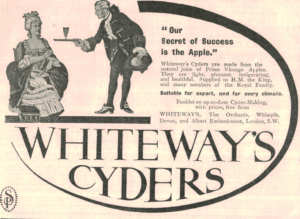 Whiteway’s Cyders Ad, 1910 Devon Royal Supplier Cider