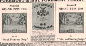 John Knight’s Primrose Soap Ad, 1910 Franco-British Prize