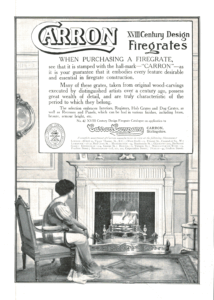 Carron Firegrates Ad, 1910 XVIII Century Design Revival