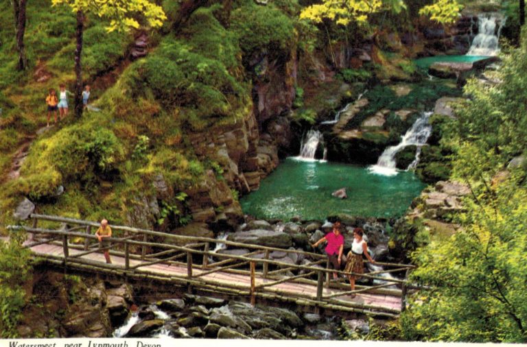 1972 Watersmeet Lynmouth Devon Postcard – John Hinde