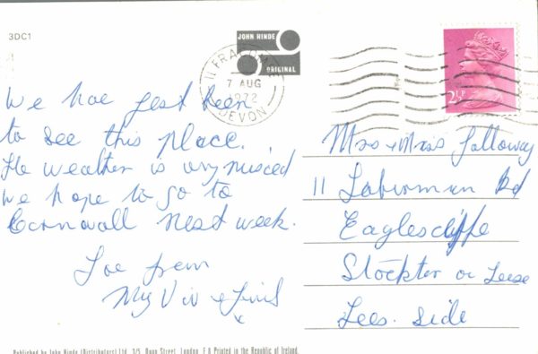1972 Watersmeet Lynmouth Devon Postcard – John Hinde