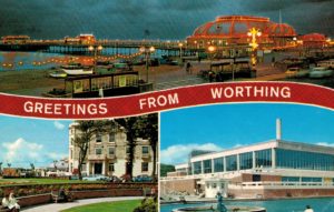 Worthing Seafront Postcard 1973 Constance Sussex Multiview
