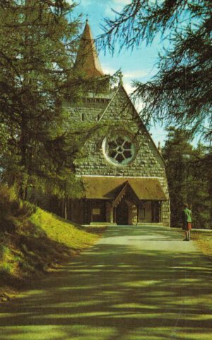 Crathie Kirk Royal Deeside Postcard, 1972 Balmoral Postmark