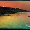 Vintage Zakynthos Postcard – Cape Sunset with Fisherman
