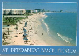 1986 St. Petersburg Beach Florida Postcard – Aerial View