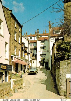 1987 Robin Hood’s Bay Postcard – North Yorkshire Street Scene