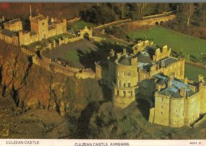 1987 Culzean Castle Postcard – Aerial View, Ayrshire Scotland