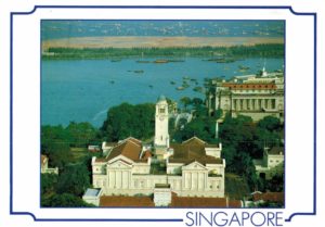 Singapore Victoria Memorial Hall Postcard 1989