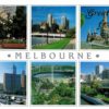 Melbourne Multi-View Postcard – Bourke Street, City Skyline & Landmarks