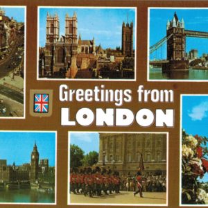 Greetings from London Multi-View Postcard – Iconic Landmarks