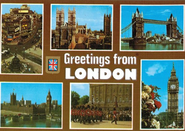 Greetings from London Multi-View Postcard – Iconic Landmarks