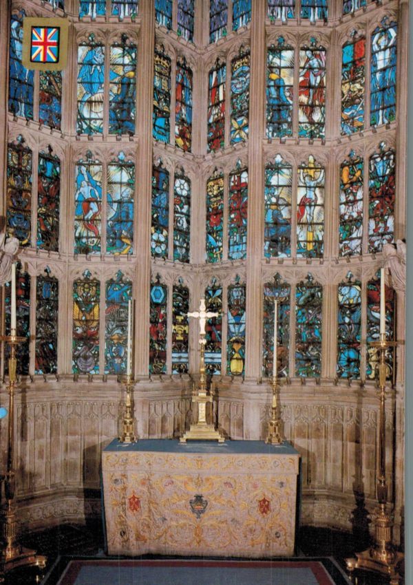 Westminster Abbey RAF Chapel & Battle of Britain Window Postcard